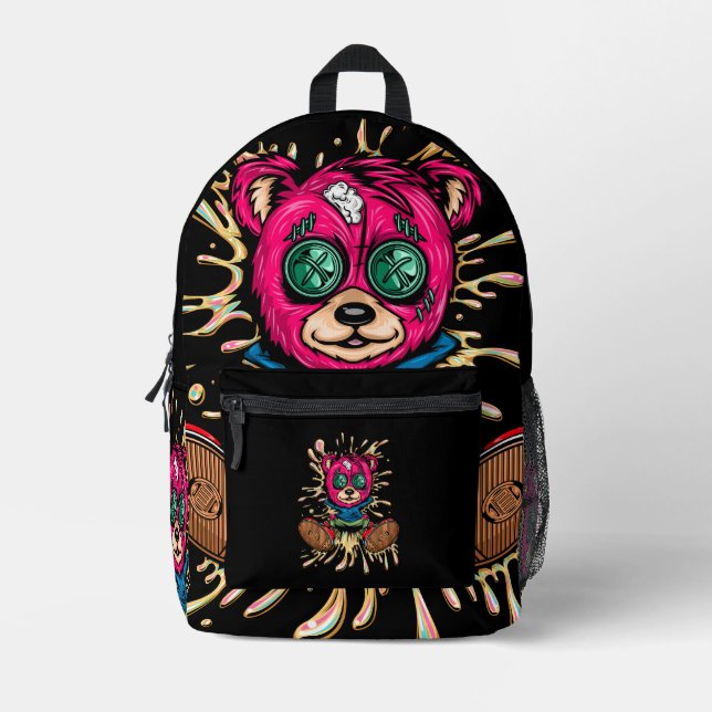 Mochila Impresa Oso En La Miel (Anverso)