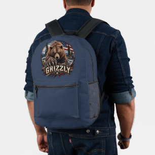 Mochila Impresa Oso Pardo – Salvaje Americano