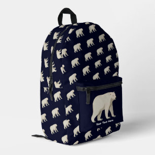 Mochila Impresa Oso Polar Cutáneo y Luces del Norte