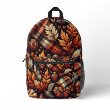 Otoño Plaid deja beige Naranja