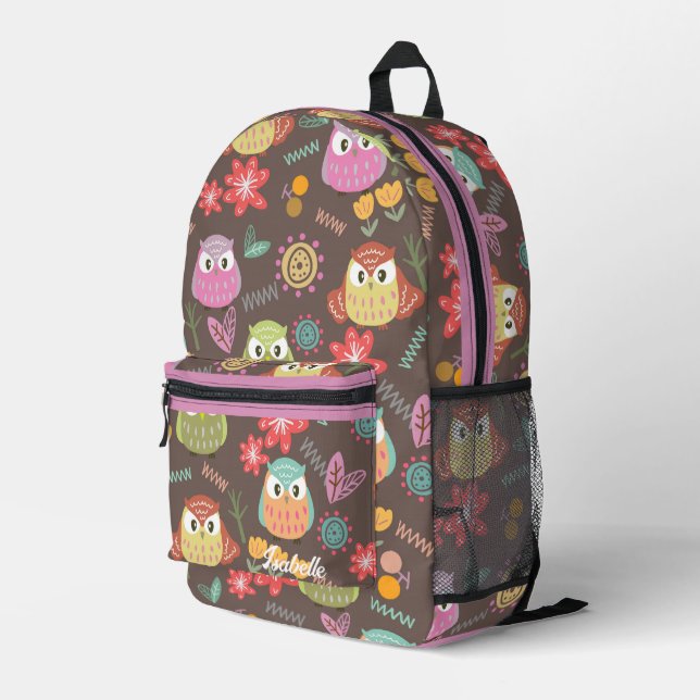 Mochila Impresa Owl Brown (Esquina derecha trasera )