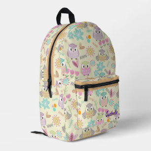 Mochila Impresa Owl Pastel Yellow