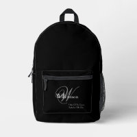 Padre De Regalo De Groom Monograma Clásico Negro R