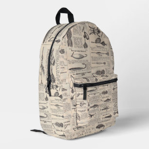 Mochila Impresa Página de catálogo de señuelos de pesca antiguos I