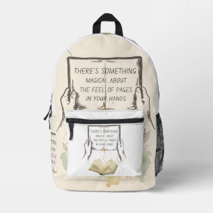Mochila Impresa Páginas Mágicas Arte de Pared para Rincón de Lectu