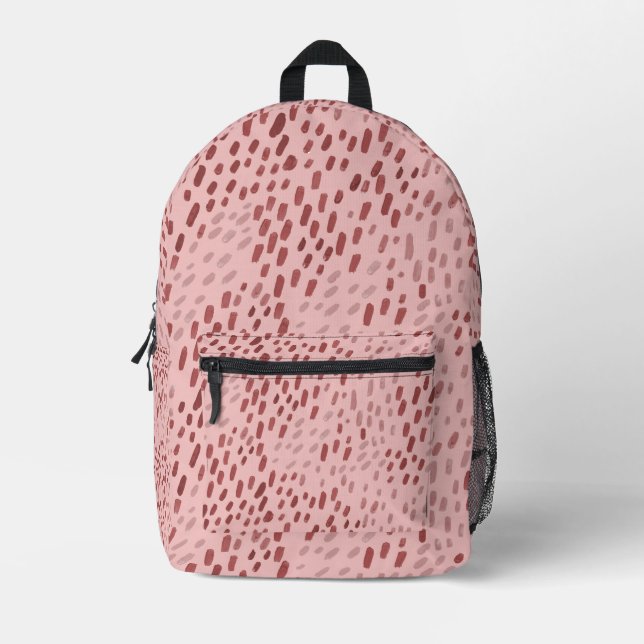 Mochila Impresa Painted Dots Blush Pink (Anverso)