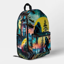 Mochila Impresa Paisaje de Squatchin' Colorous Sasquatch