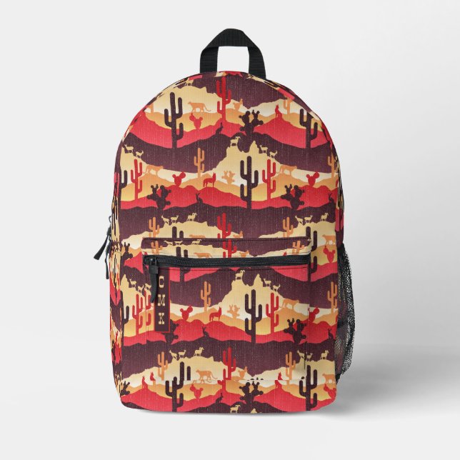 Mochila Impresa Paisaje del desierto del Suroeste (Anverso)