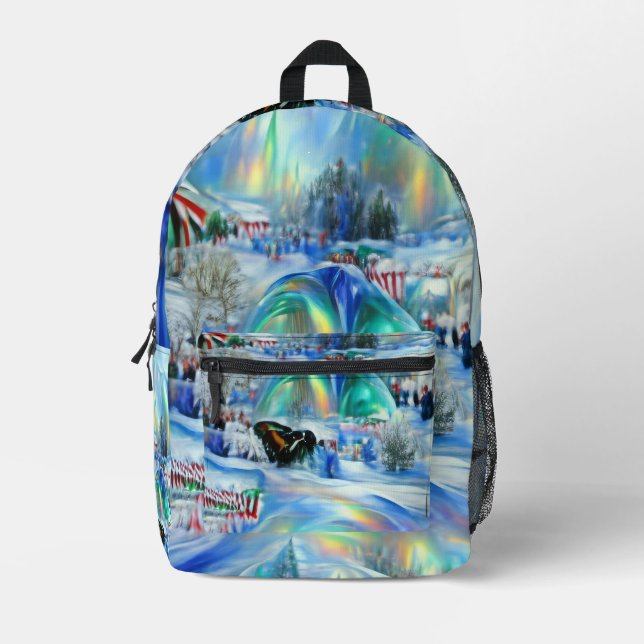 Mochila Impresa Paisaje invernal (Anverso)