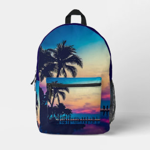 Mochila Impresa Paisaje natural piscina palmeras-25925