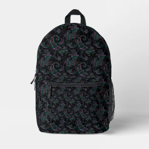 Mochila Impresa Paisley negro