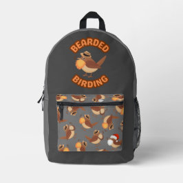 Mochila Impresa Pájaro de pájaro con barba