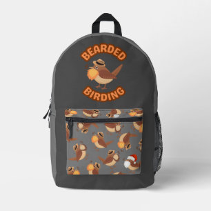 Mochila Impresa Pájaro de pájaro con barba