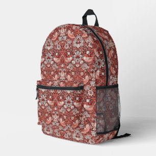 Mochila Impresa Pájaro de Terracota William Morris Strawberry Thie