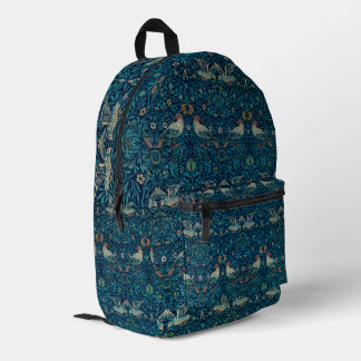 Mochila Impresa Pájaro de William Morris, arte textil de jardín vi