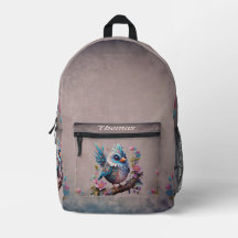 Pájaro majestuoso sentado en una rama