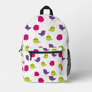 Mochila Impresa Pájaros coloridos lindos