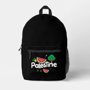 Mochila Impresa Palabra palestina escueta rodeada por un árbol de 