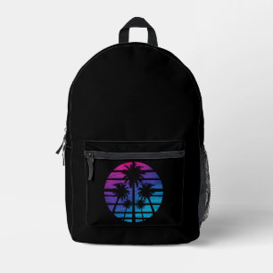 Mochila Impresa Palmera Playa Hawaiana Vacaciones de Verano