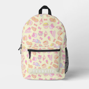 Mochila Impresa Panadería dulce y bebidas Amarillo