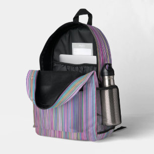 Mochila Impresa Pantalla de TV rota Banda arco iris