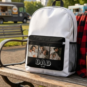Mochila Impresa Papá Establecido Regalo De 3 Fotos Padre Recuerdo