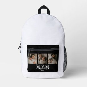 Mochila Impresa Papá Establecido Regalo De 3 Fotos Padre Recuerdo