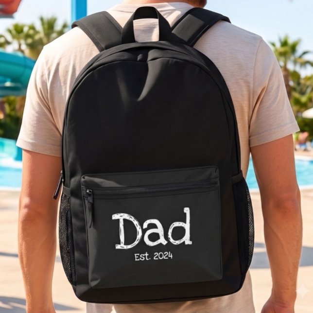 Mochila Impresa Papá Establecido Texto Blanco Negrita (Subido por el creador)