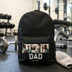 Mochila Impresa Papá Estableció Negrita Blanco Nuevo Padre 3 Foto