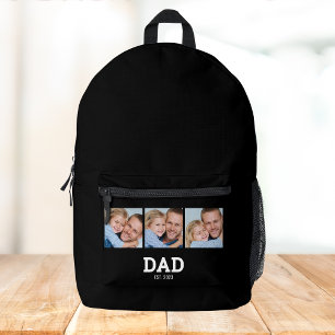 Mochila Impresa Papá Estableció Script Negro 3 Foto