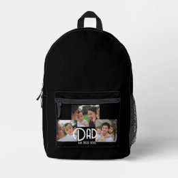 Mochila Impresa Papá Estableció Texto Grunge 3 foto