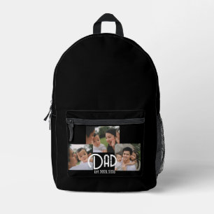 Mochila Impresa Papá Estableció Texto Grunge 3 foto