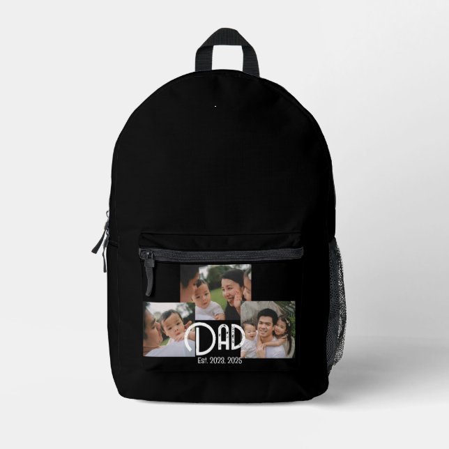 Mochila Impresa Papá Estableció Texto Grunge 3 foto (Anverso)