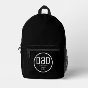 Mochila Impresa Papá moderno con nombres de hijos establecidos