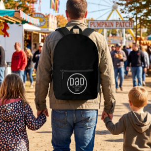 Mochila Impresa Papá moderno con nombres sencillos de los niños
