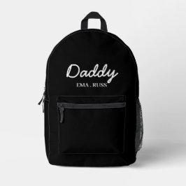 Mochila Impresa Papá moderno | Diseño de nombres de niños personal