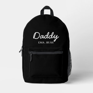 Mochila Impresa Papá moderno   Diseño de nombres de niños personal