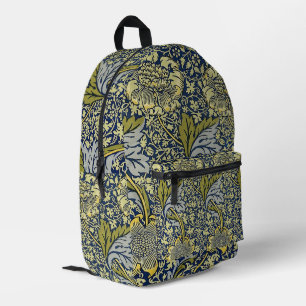 Mochila Impresa Papel pintado floral William Morris Kennet Azul Do