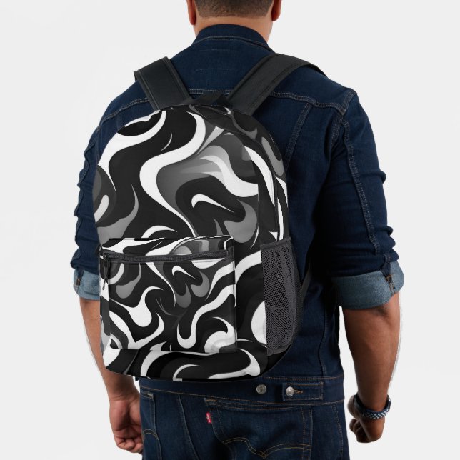 Mochila Impresa Paquete - Blanco y negro (Insitu (Modelo))