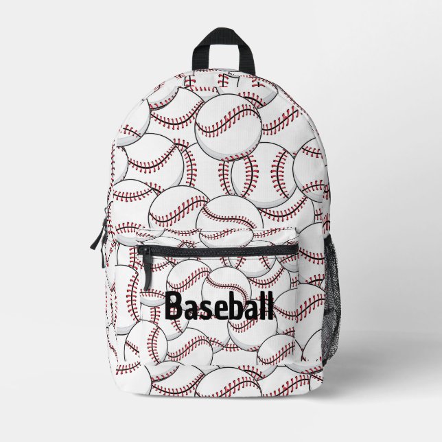 Mochila Impresa Paquete de respaldo de diseño de Baseballs (Anverso)