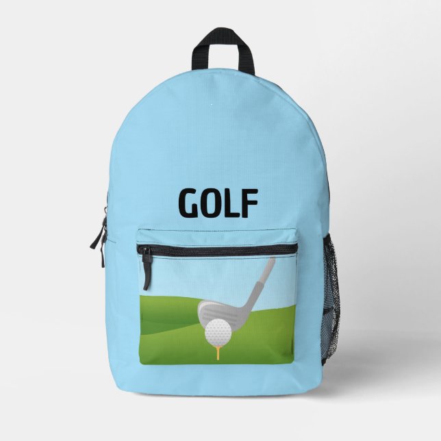 Mochila Impresa Paquete de respaldo de diseño de golf (Anverso)