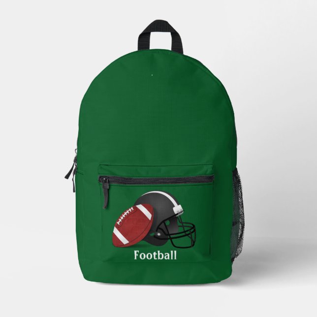 Mochila Impresa Paquete posterior de diseño de fútbol (Anverso)