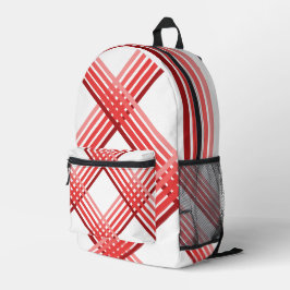Mochila Impresa Paquete posterior - franjas rojas cruzadas