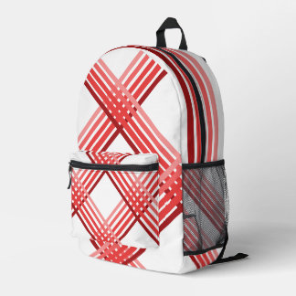 Mochila Impresa Paquete posterior - franjas rojas cruzadas