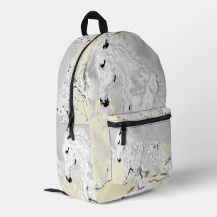 Mochila Impresa Paquete posterior : Stallion blanco