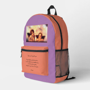 Mochila Impresa Par de ángeles putti en oración