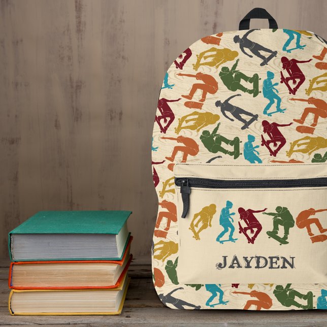 Mochila Impresa Para Skateboarders Skateboarding Graphics Collage (Subido por el creador)