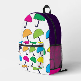 Mochila Impresa Paraguas coloridos