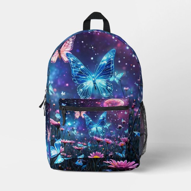 Mochila Impresa Paraíso de las mariposas (Anverso)