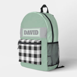Mochila Impresa Parche de monograma cosido pastel adorable con cua